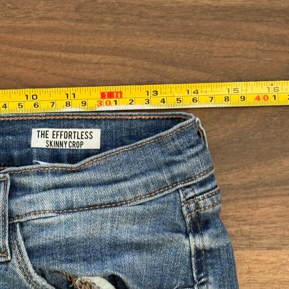 Kensie Jeans Womens 6 Medium Wash Effortless Crop Distressed Denim - Picture 4 of 6